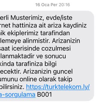Türk Telekom Arıza Çözüm Süreci Sorunu