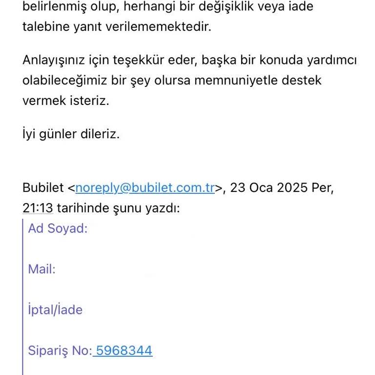 Bilet İadesi İçin Müşteri Hizmetlerine Ulaşamıyorum