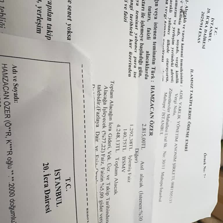 Modem Ücreti Ve İcra Şoku