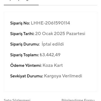 İptal Edilen Siparişler Ve Geri Ödenmeyen Ücretler
