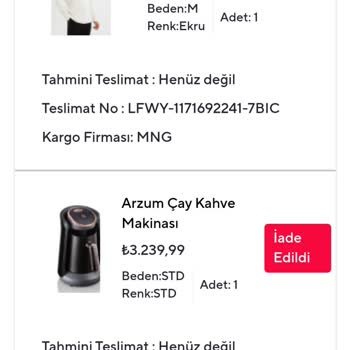 İptal Edilen Siparişler Ve Geri Ödenmeyen Ücretler