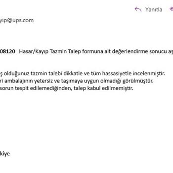 UPS Türkiye Kargo Hasarı Ve Asus Servis Mağduriyeti