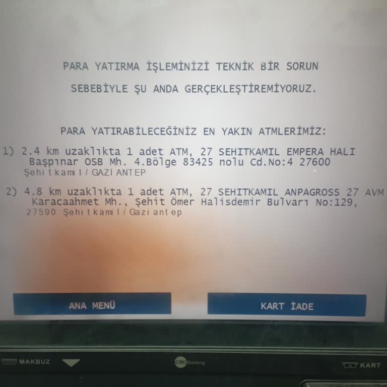 ATM Para Yuttu, İade Bekliyorum