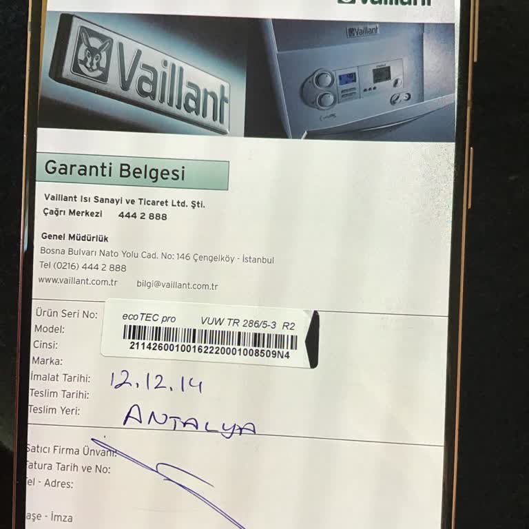 Vaillant Kombi Sorunları Ve Yetersiz Teknik Destek