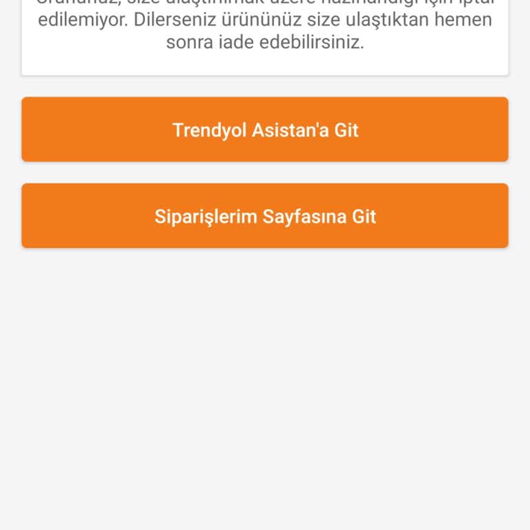 İptal Edilemeyen Sipariş Sorunu