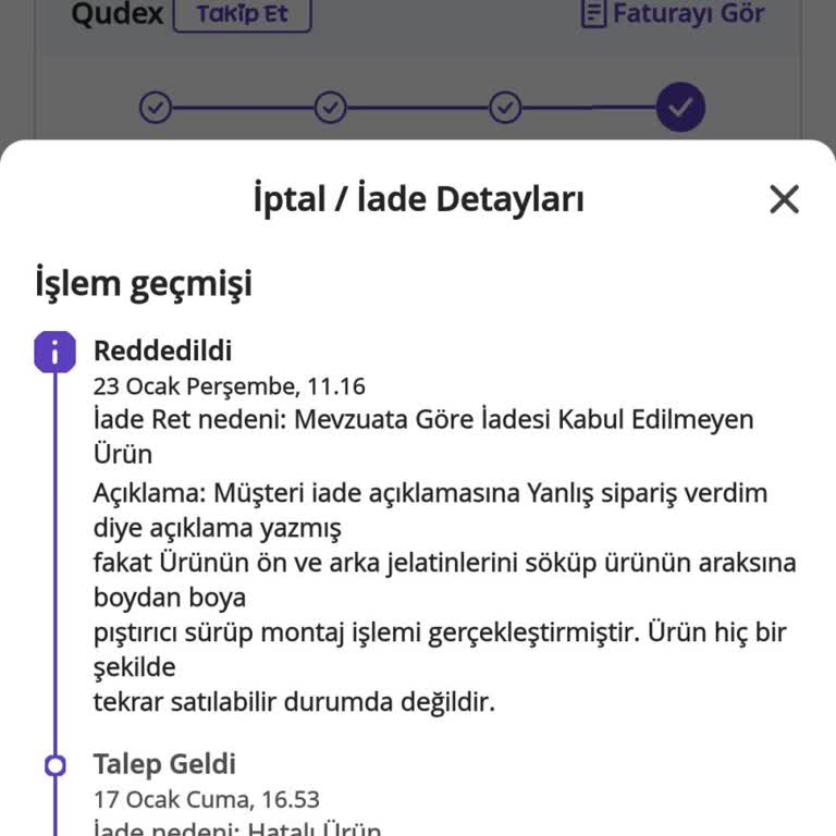 Yanlış Ürün Ve Hatalı İade Süreci