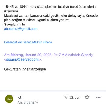 Geç Teslimat Ve İade Sürecinde Yaşanan Sorunlar