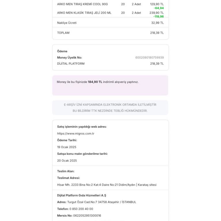 Migros Sanal Market Siparişim Asansöre Bırakıldı