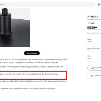 IKEA LED Aydınlatma Yedek Parça Sorunu