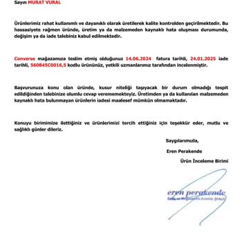 Converse Ayakkabının Tabanı 7 Ayda Ayrıldı, İade Süreci Hayal Kırıklığı