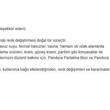 Pandora'nın Gümüş Kolyeleri Neden Hızla Kararıyor