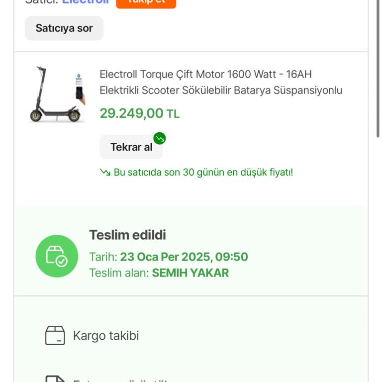 Yeni Alınan Scooter'da Üretim Hatası Ve Yetersiz Servis Desteği