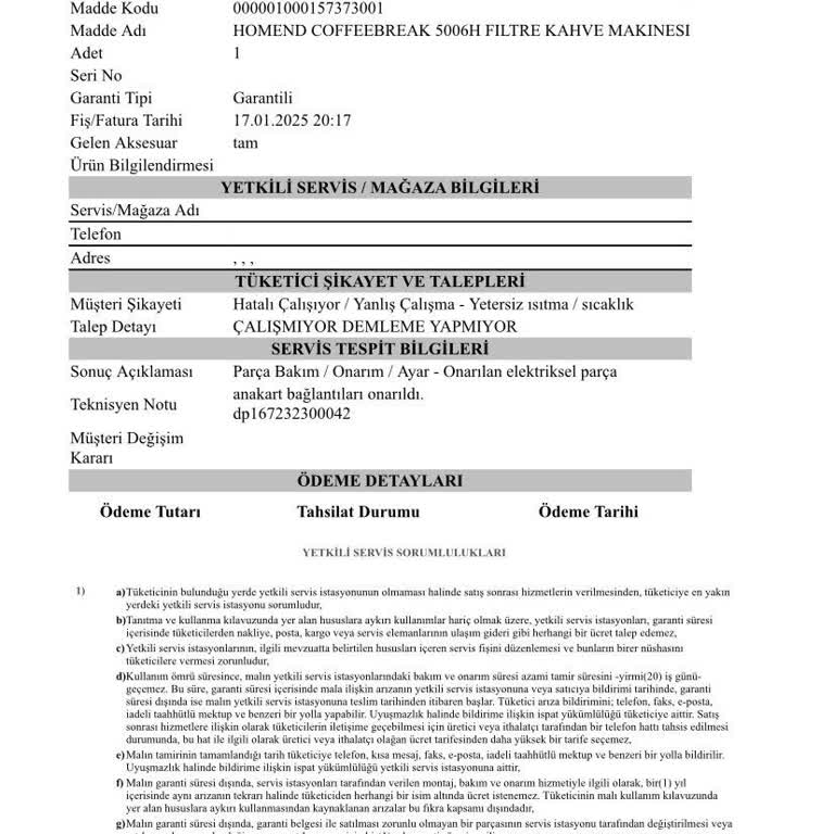 Kahve Makinesi Hayal Kırıklığı: İade Sürecinde Yaşanan Zorluklar