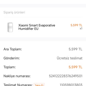 Xiaomi Nemlendirme Cihazında Ayar Sorunu
