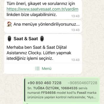 Fossil Saatte Tekrarlayan Arıza Ve Değişim Talebi