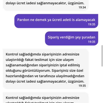 Yanlış Adres Nedeniyle Teslim Edilmeyen Sipariş