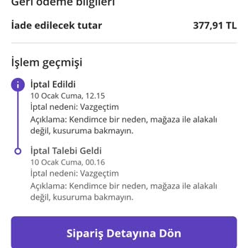İade Ücretinin Gecikmesi Ve Müşteri Hizmetlerinin Yetersizliği