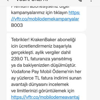 Vodafone Adroin Reklam Ve Bilişim Uygulama Ücreti