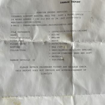 Freebird Airlines Damaged My Luggage at Istanbul Airport – No Compensation Offered