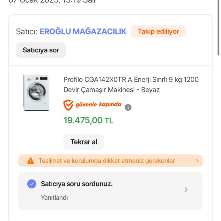 Çamaşır Makinesi Beyin Sorunu Ve Değişim Talebi