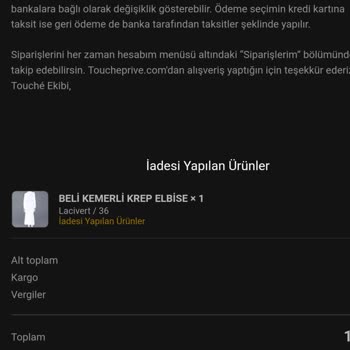Sipariş İptali Ve Bilgilendirme Eksikliği