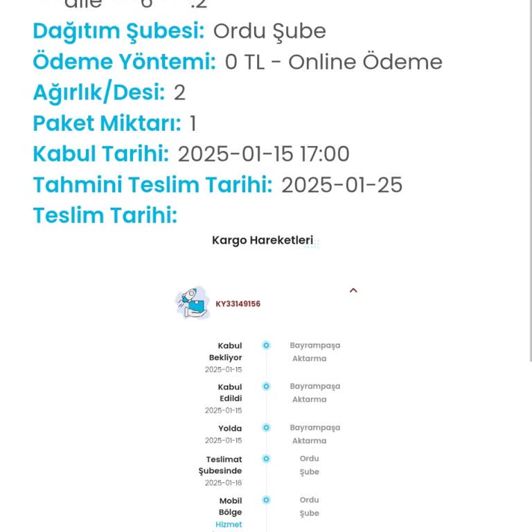 Kargo Teslimatında Yaşanan Gecikme Ve İletişim Sorunları
