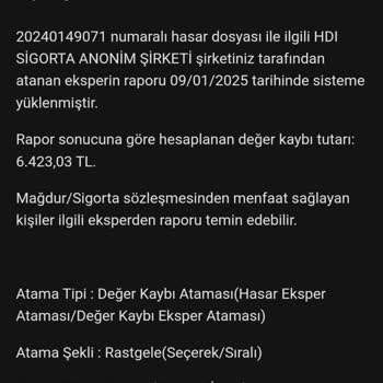 Hdi Sigorta'nın Değer Kaybı Mağduriyeti