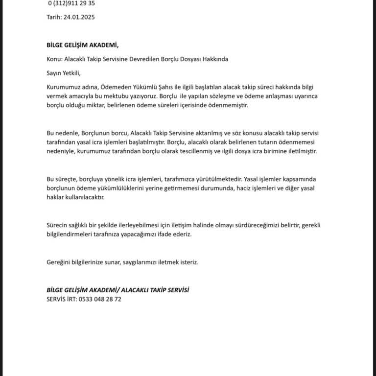 Sertifika İşlemleri ve İcra Süreci Şikayeti