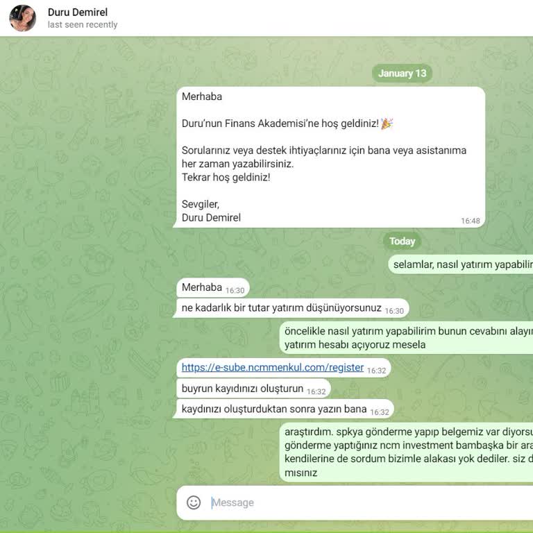 Yanıltıcı Yatırım Bağlantıları Hakkında Uyarı