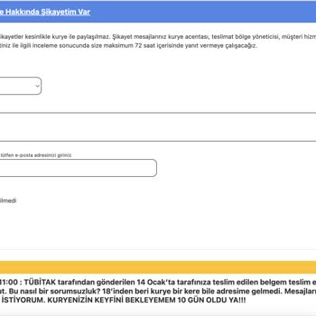 AGT Kurye'nin 10 Günlük Teslimat Gecikmesi Ve İletişim Sorunları