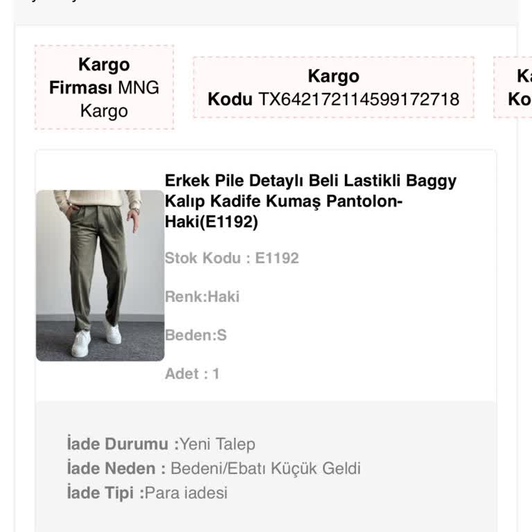 İade Ücretimin Gecikmesi Ve Firma İlgisizliği