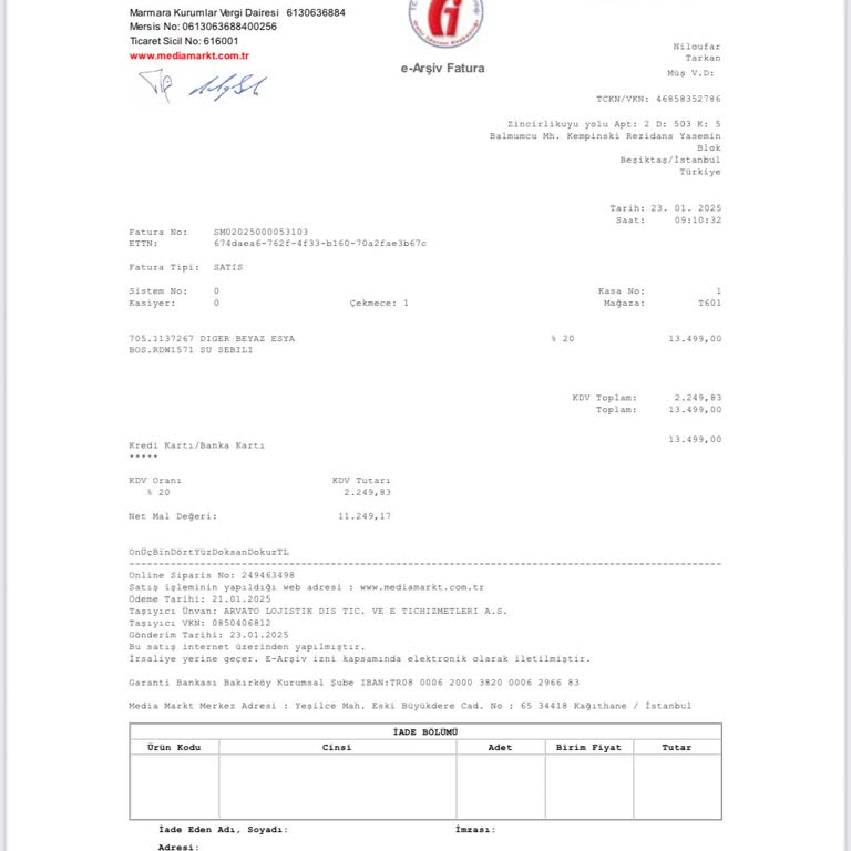 Yanlış Renk Su Sebili Ve Çözüm Bulamayan Müşteri Hizmetleri