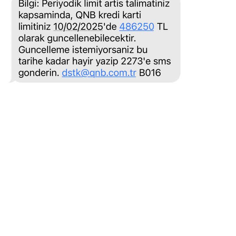 Kayıt Dışı Kredi Kartı Ve Yanıltıcı Limit Artışı Mesajı