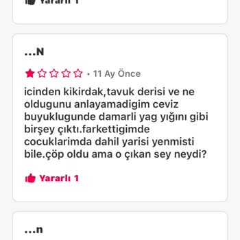 Kıkırdak Dolu Tavuk Dürüm Şikayeti