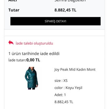 Columbia Mont Alışverişinde Hayal Kırıklığı