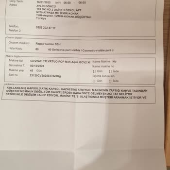 Nespresso Teknik Servis Sorunu Ve Mağduriyet