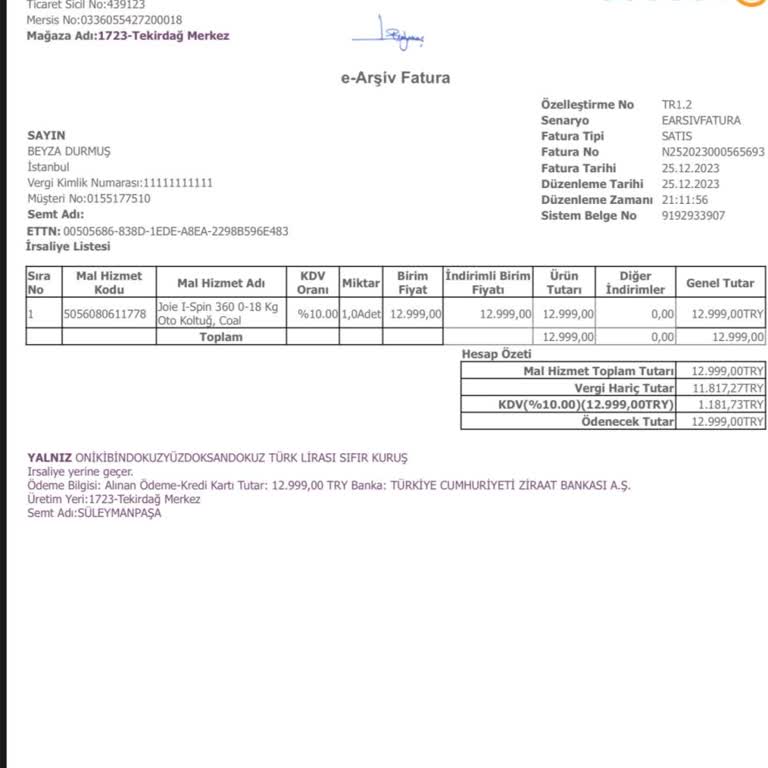 Joie Oto Koltuğu Konfor Sorunu