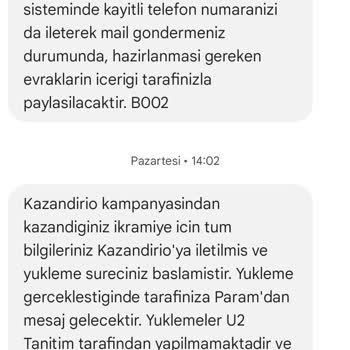 U2 Tanıtım Kazandırıyor Kampanyasında Belgelerim Kayboldu!