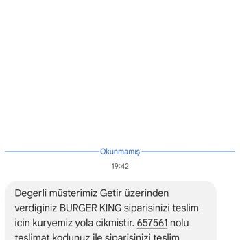 Burger King Siparişimde Soğan Ve Geç Teslimat Sorunu