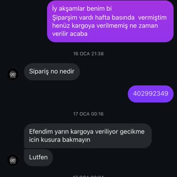Sipariş Gecikmesi Ve İletişim Sorunları