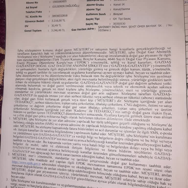 Gaziantep'te Acil Doğalgaz Açma Talebi