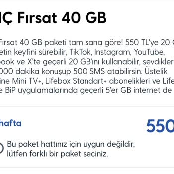 Genç Turkcelli Paketlerinden Faydalanamama Sorunu