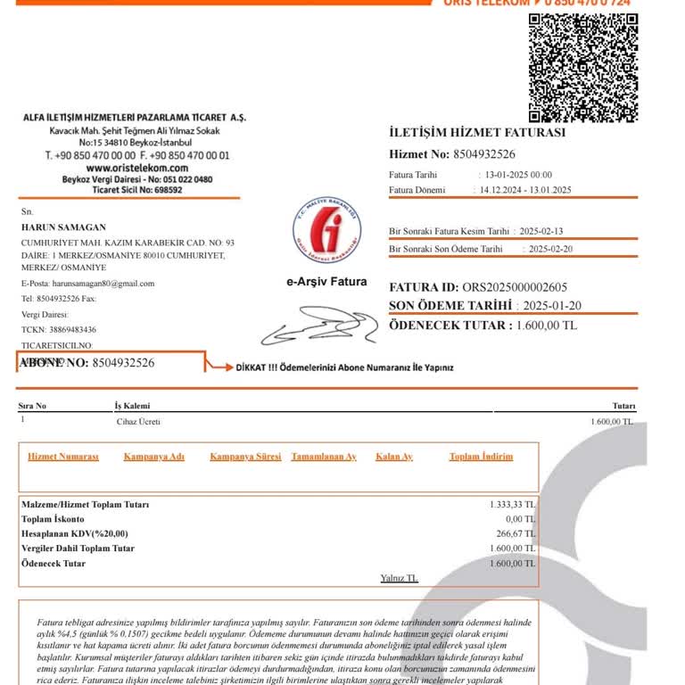 Sözde Ücretsiz Modem, Fahiş Faturayla Şaşırttı