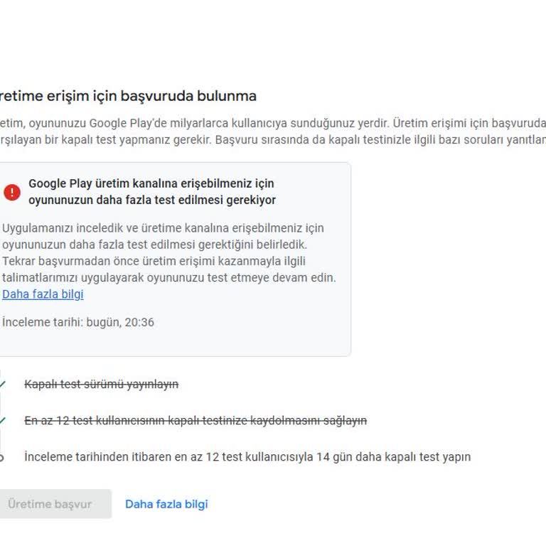 Google Play Console'da Bitmeyen Onay Süreci