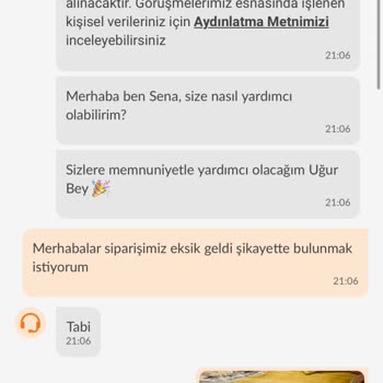 Eksik Ürün Ve İade Sorunu Yaşadım