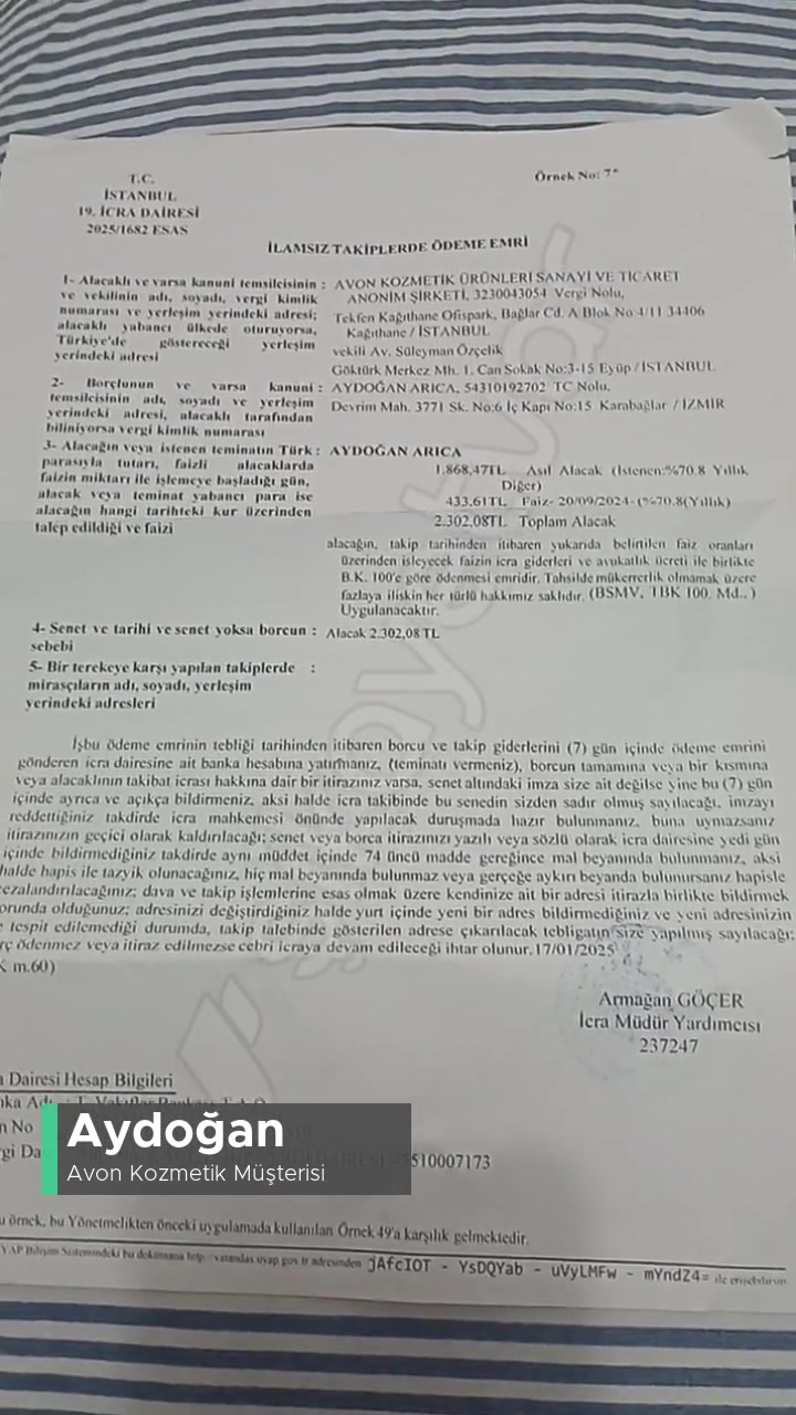 Avon Kozmetik'ten Gelen İcra videonun kapak resmi