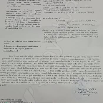 Avon Kozmetik'ten Gelen İcra