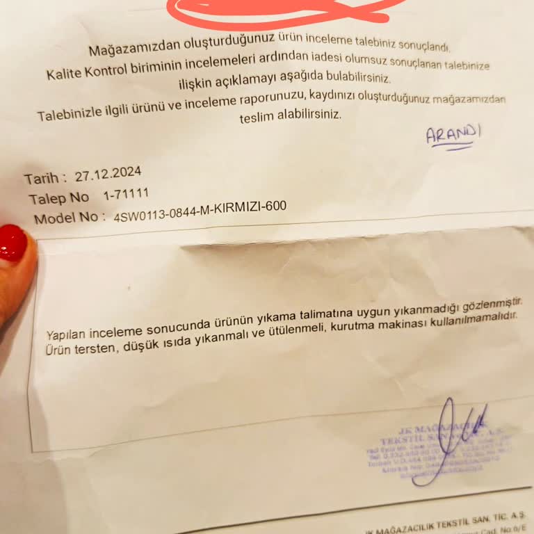 Jimmy KEY Mağazasından Hayal Kırıklığı: Renk Atan Gömlek