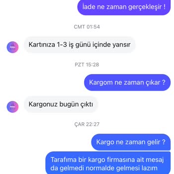 İade Talebi Ve Memnuniyetsizlik