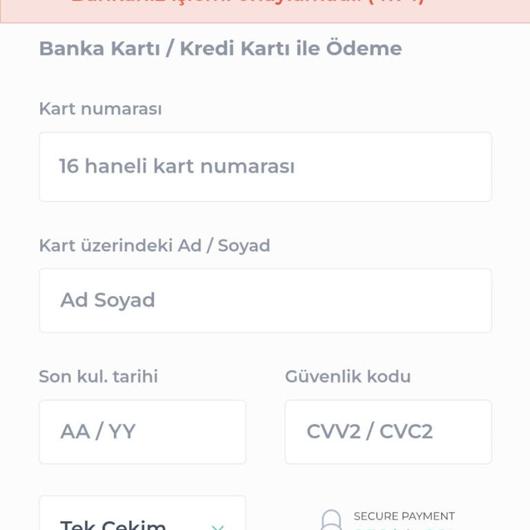 Paycell Sanal Kartta Kullanım Sorunu